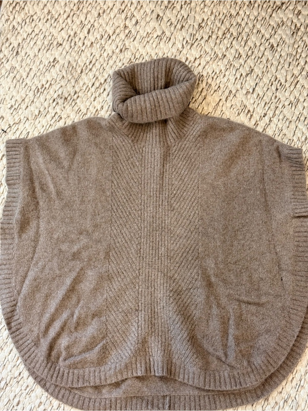 Only Mine 100% Cashmere Turtleneck Poncho — Women’s L/XL